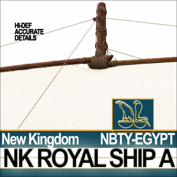 Ancient Egypt Pharaoh Royal Ship New Kingdom 3D model_16
