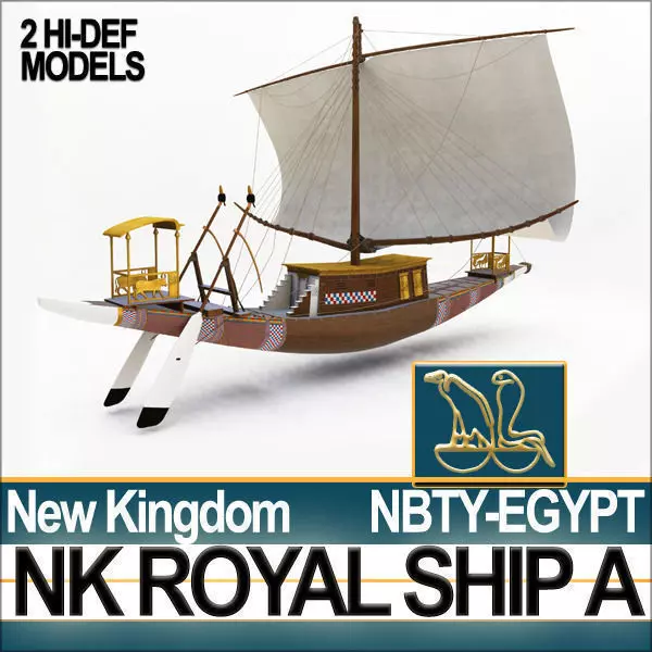 Ancient Egypt Pharaoh Royal Ship New Kingdom 3D model_0