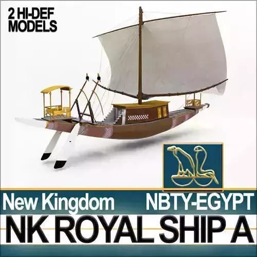 Ancient Egypt Pharaoh Royal Ship New Kingdom 3D model
