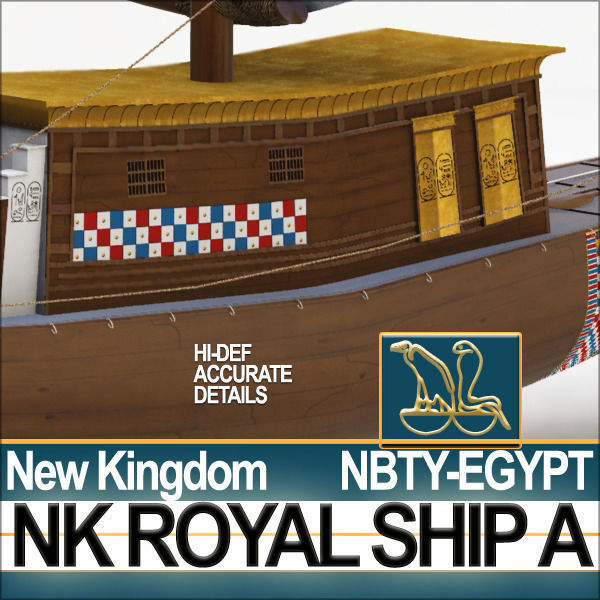 Ancient Egypt Pharaoh Royal Ship New Kingdom 3D model_3