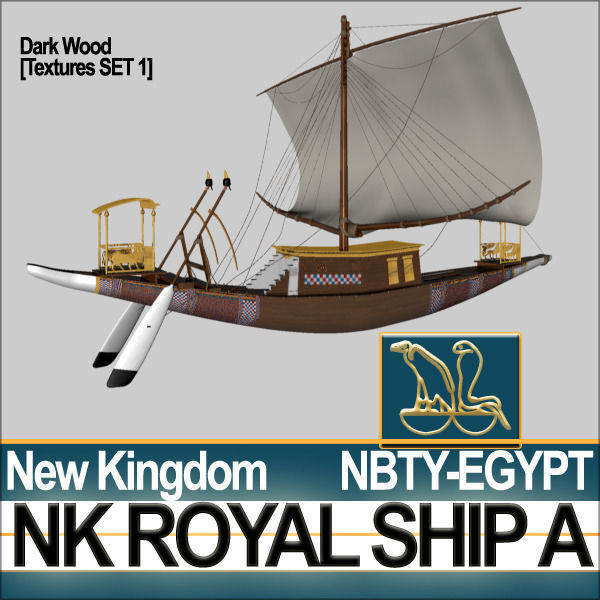 Ancient Egypt Pharaoh Royal Ship New Kingdom 3D model_29