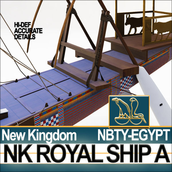 Ancient Egypt Pharaoh Royal Ship New Kingdom 3D model_18