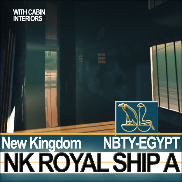 Ancient Egypt Pharaoh Royal Ship New Kingdom 3D model_24