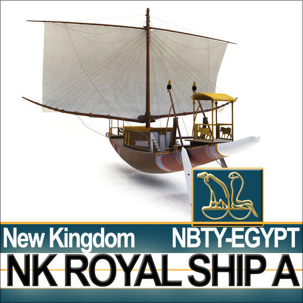 Ancient Egypt Pharaoh Royal Ship New Kingdom 3D model_22