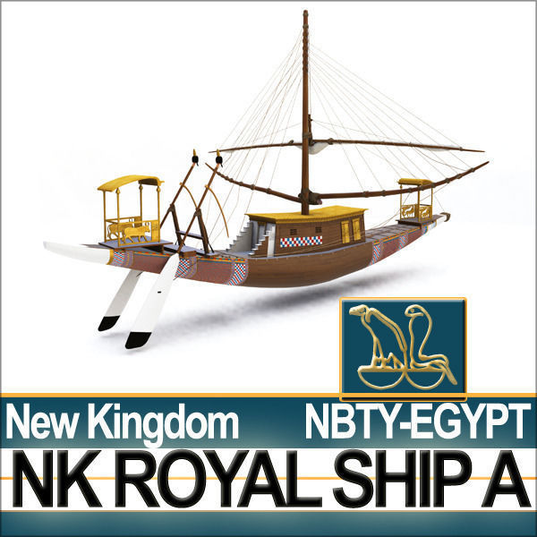 Ancient Egypt Pharaoh Royal Ship New Kingdom 3D model_8