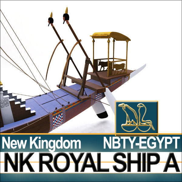 Ancient Egypt Pharaoh Royal Ship New Kingdom 3D model_23