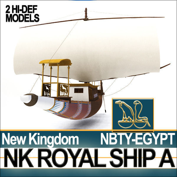 Ancient Egypt Pharaoh Royal Ship New Kingdom 3D model_7