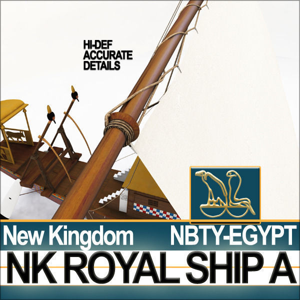 Ancient Egypt Pharaoh Royal Ship New Kingdom 3D model_5