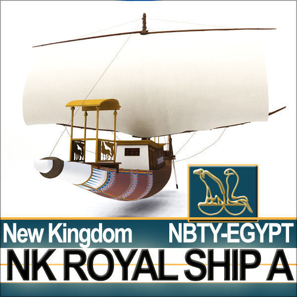 Ancient Egypt Pharaoh Royal Ship New Kingdom 3D model_1