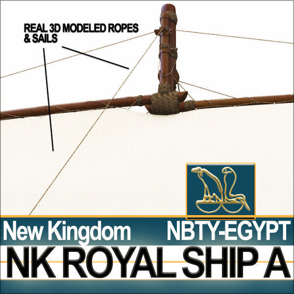 Ancient Egypt Pharaoh Royal Ship New Kingdom 3D model_31