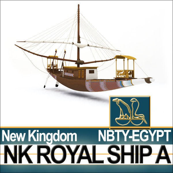 Ancient Egypt Pharaoh Royal Ship New Kingdom 3D model_13