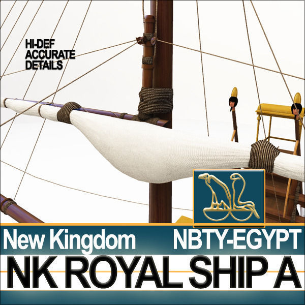 Ancient Egypt Pharaoh Royal Ship New Kingdom 3D model_28
