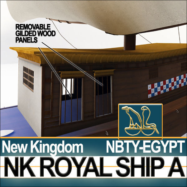 Ancient Egypt Pharaoh Royal Ship New Kingdom 3D model_20