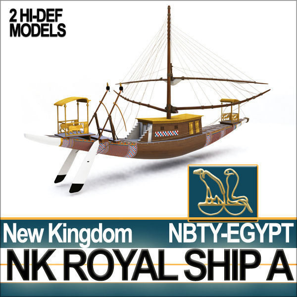 Ancient Egypt Pharaoh Royal Ship New Kingdom 3D model_2