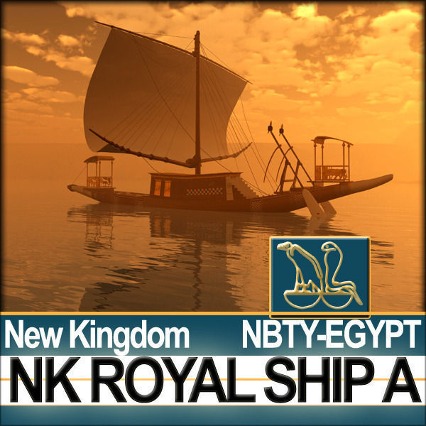Ancient Egypt Pharaoh Royal Ship New Kingdom 3D model_14