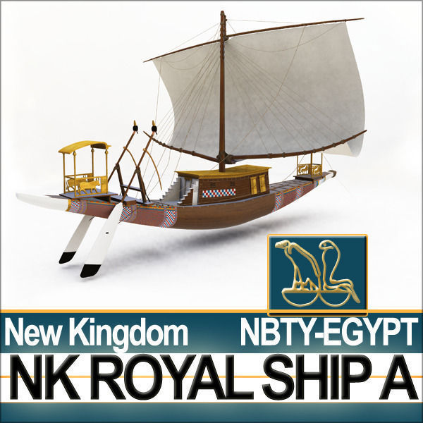 Ancient Egypt Pharaoh Royal Ship New Kingdom 3D model_12