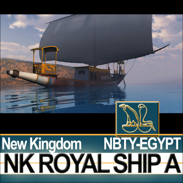Ancient Egypt Pharaoh Royal Ship New Kingdom 3D model_27