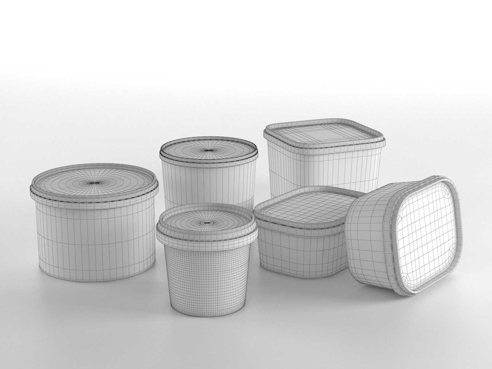 Ice Cream in Containers 3D model_1