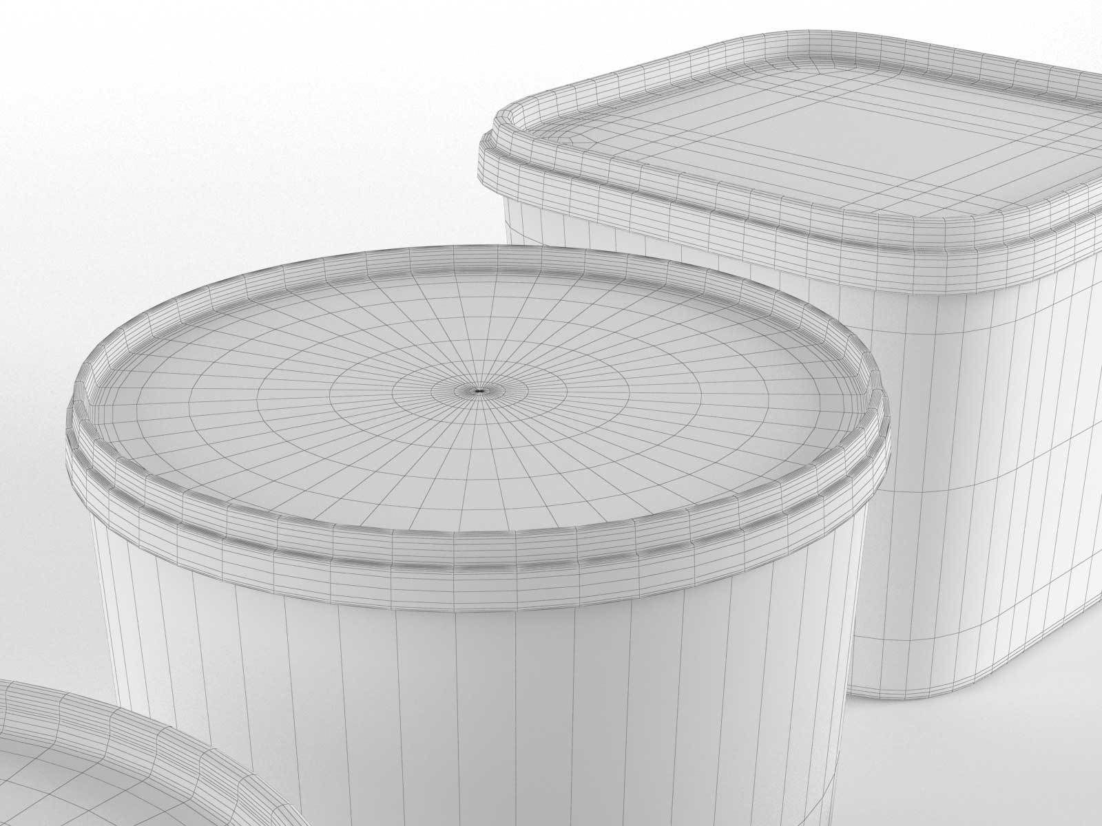 Ice Cream in Containers 3D model_2