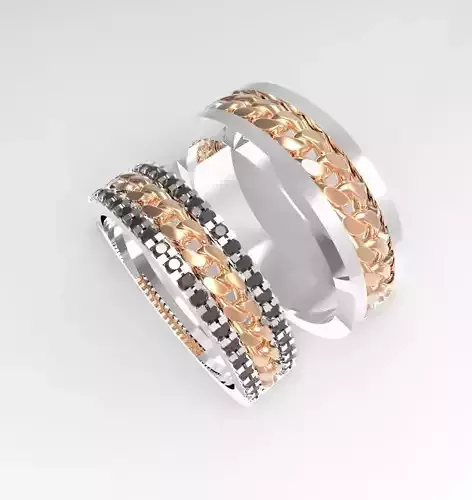 Chain Pattern engagement Ring