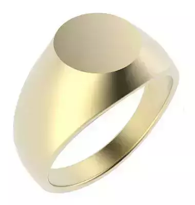 Gents Round Top Signet Ring 