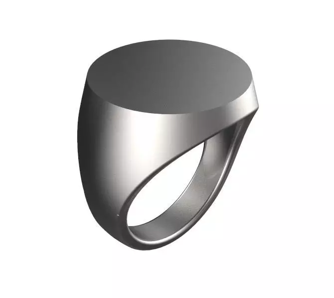Gents 20mm Round Top Signet Ring 3D print model