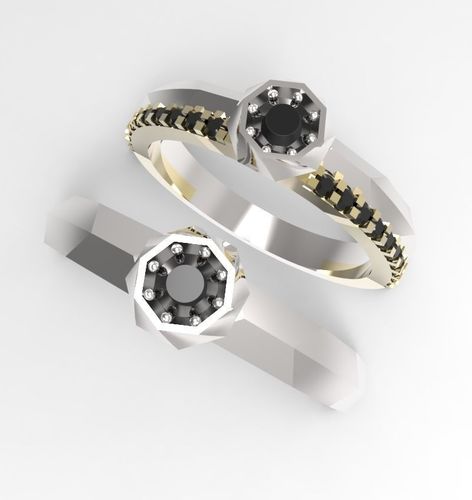  Rose-shaped ring 3D print model