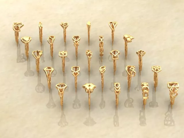 50 Lightweight Ring Models Pack 2 Jewelry 3D Print Collection 3D print model