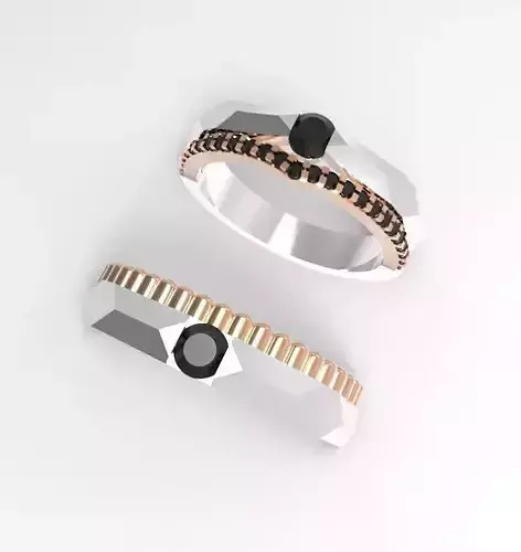 Angled engagement ring