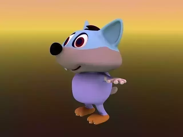 KOYOTE CARTOON Low-poly 3D model