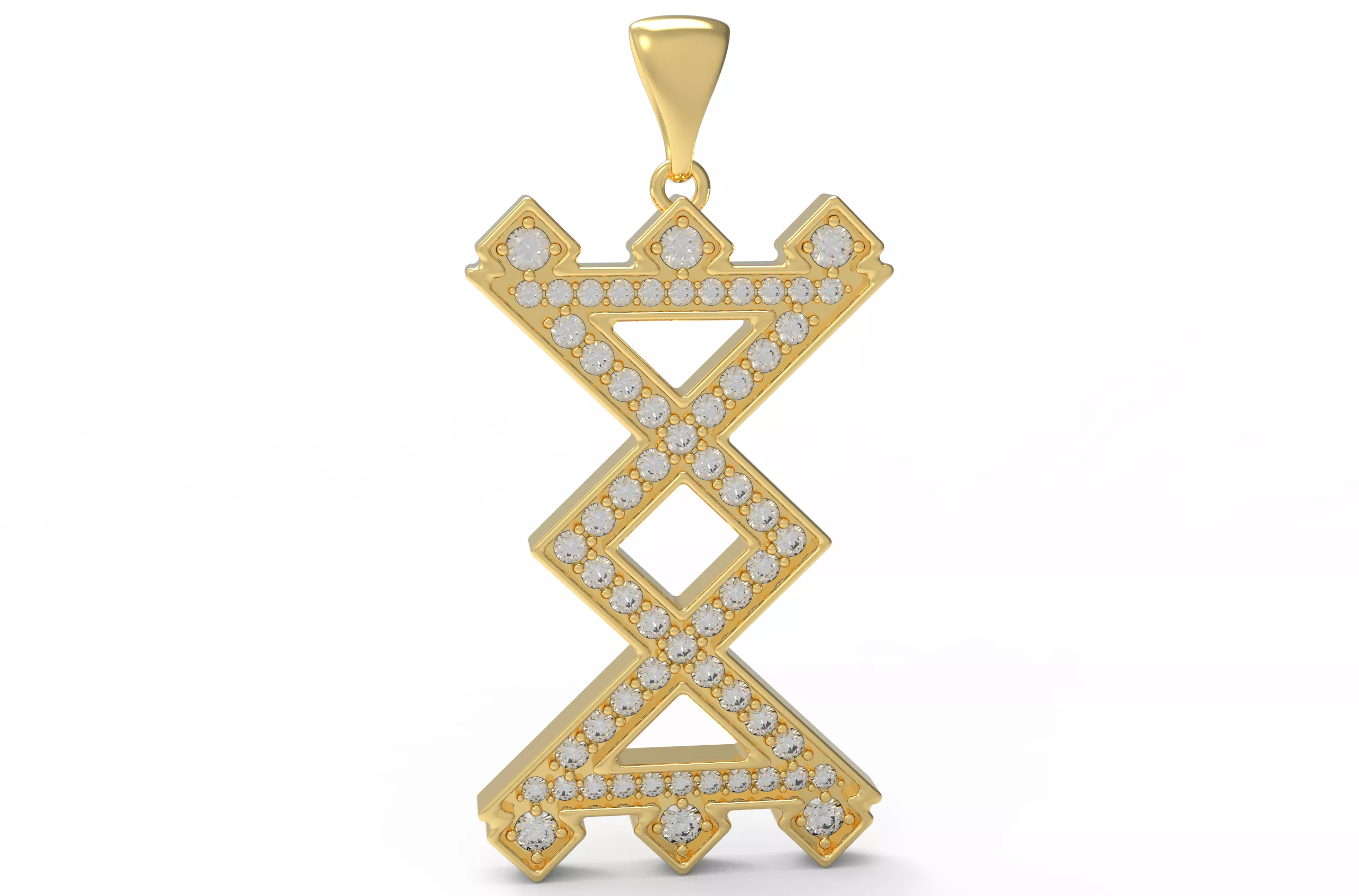 Hair Tie Amulet Pendant Anatolian Love and Marriage Symbol 3D print model
