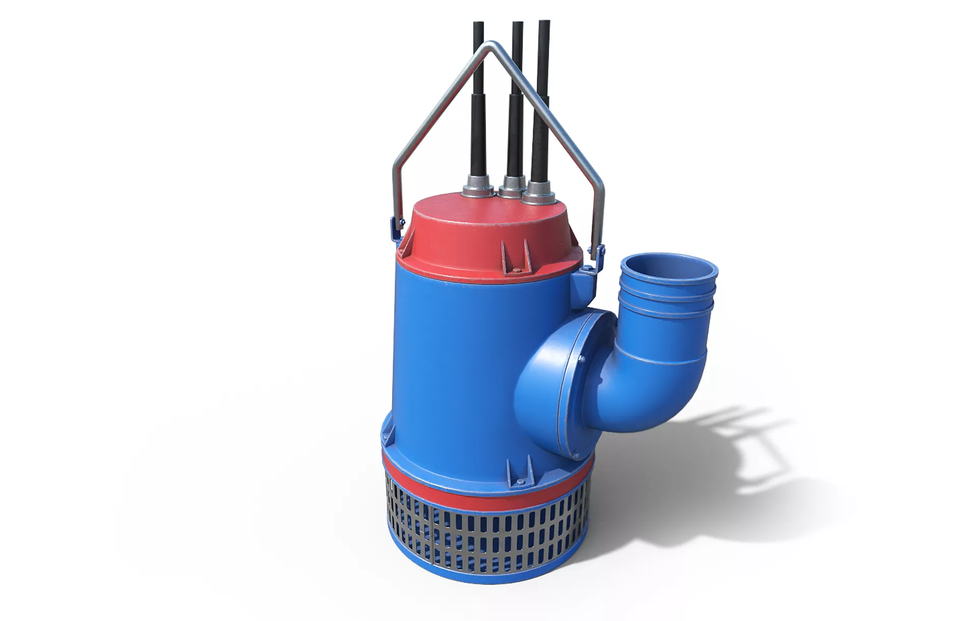 Pump submersible drainage v2 Low-poly 3D model