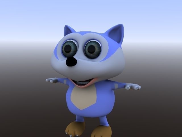 WOLVE cartoon  Low-poly 3D model_15