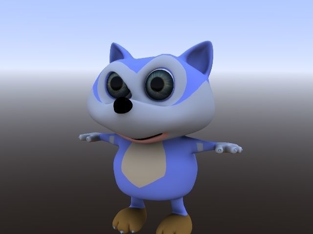 WOLVE cartoon  Low-poly 3D model_17