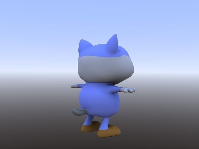 WOLVE cartoon  Low-poly 3D model_5