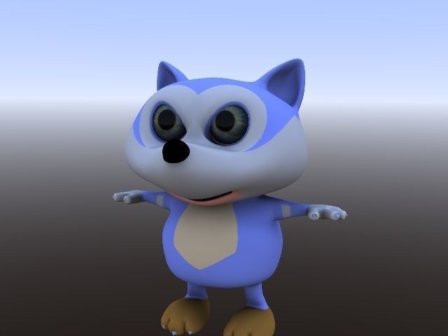 WOLVE cartoon  Low-poly 3D model_10