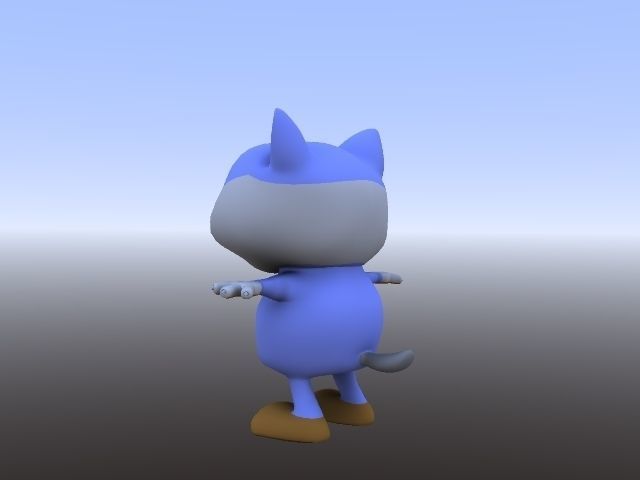 WOLVE cartoon  Low-poly 3D model_2
