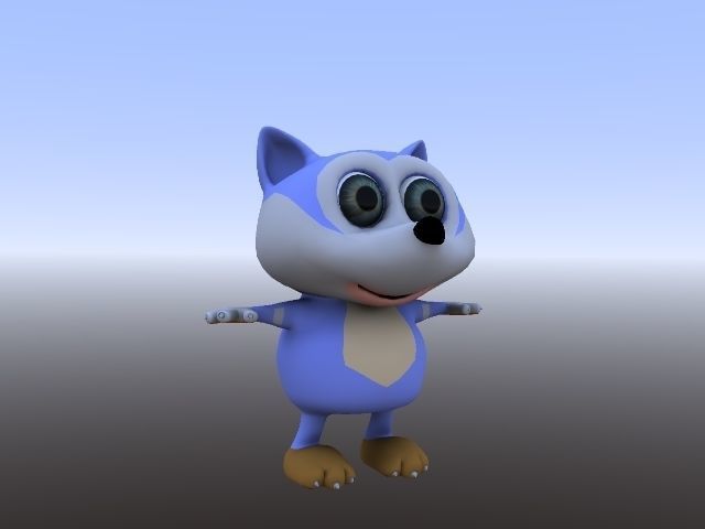 WOLVE cartoon  Low-poly 3D model_8