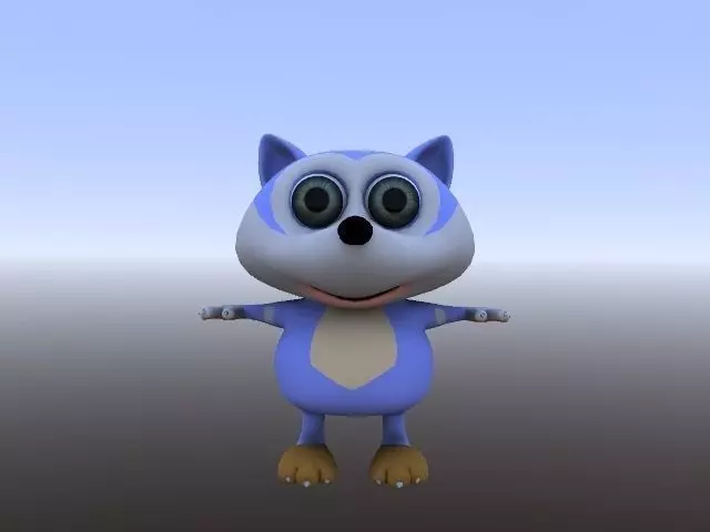 WOLVE cartoon  Low-poly 3D model_0