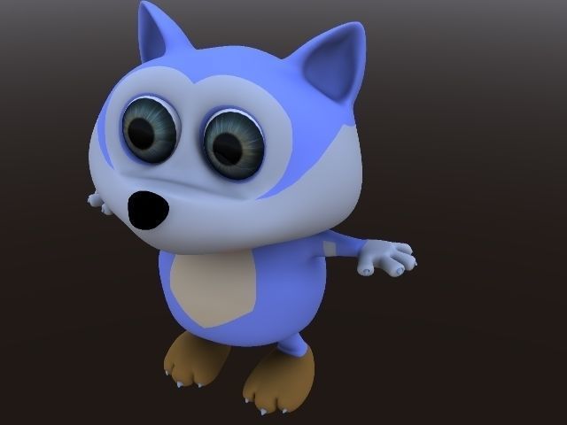 WOLVE cartoon  Low-poly 3D model_16