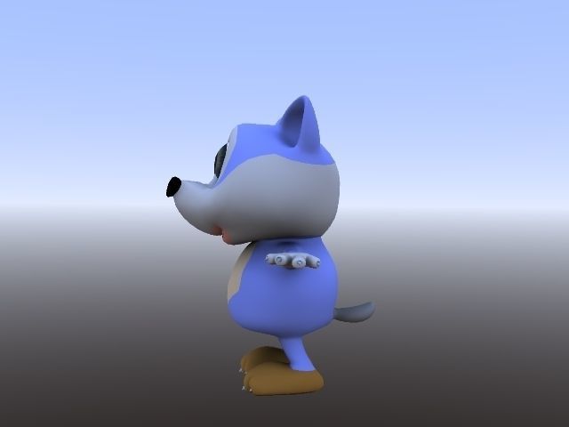 WOLVE cartoon  Low-poly 3D model_4