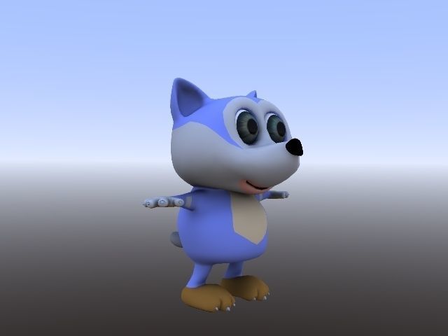 WOLVE cartoon  Low-poly 3D model_7