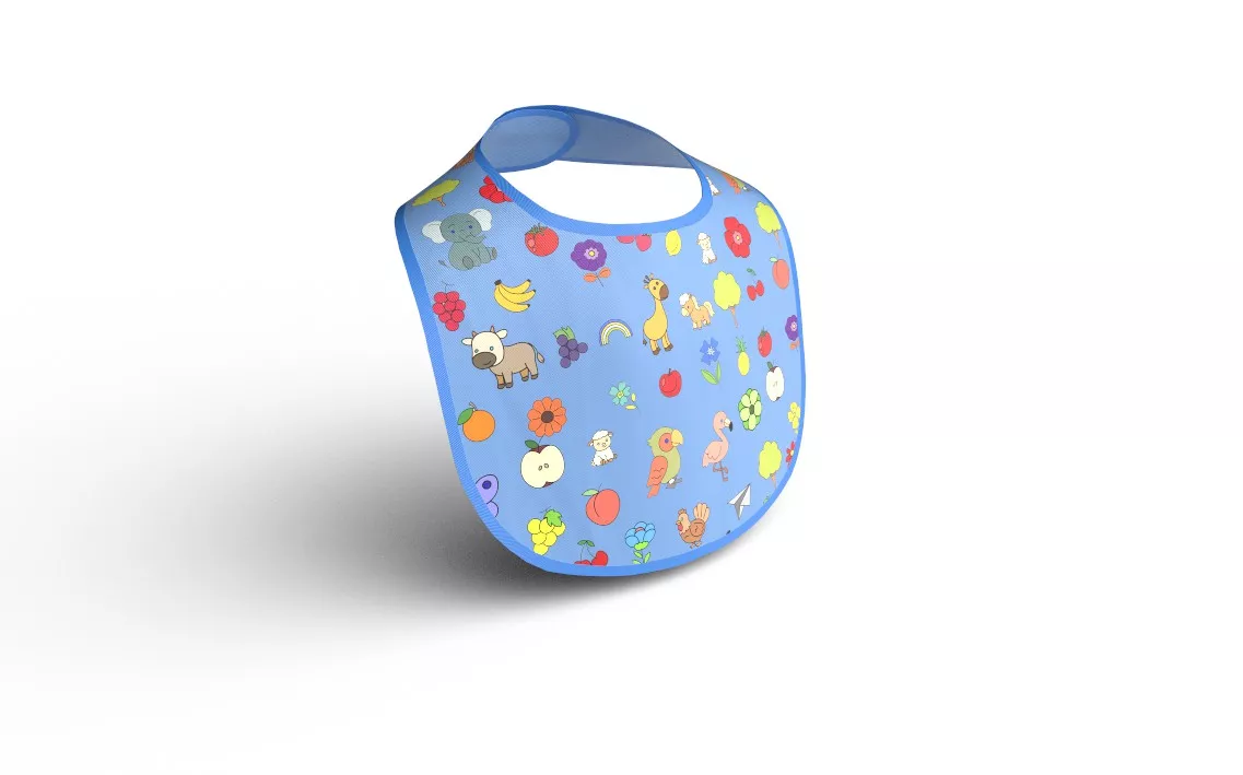 Baby Bib M02 Low-poly 3D model