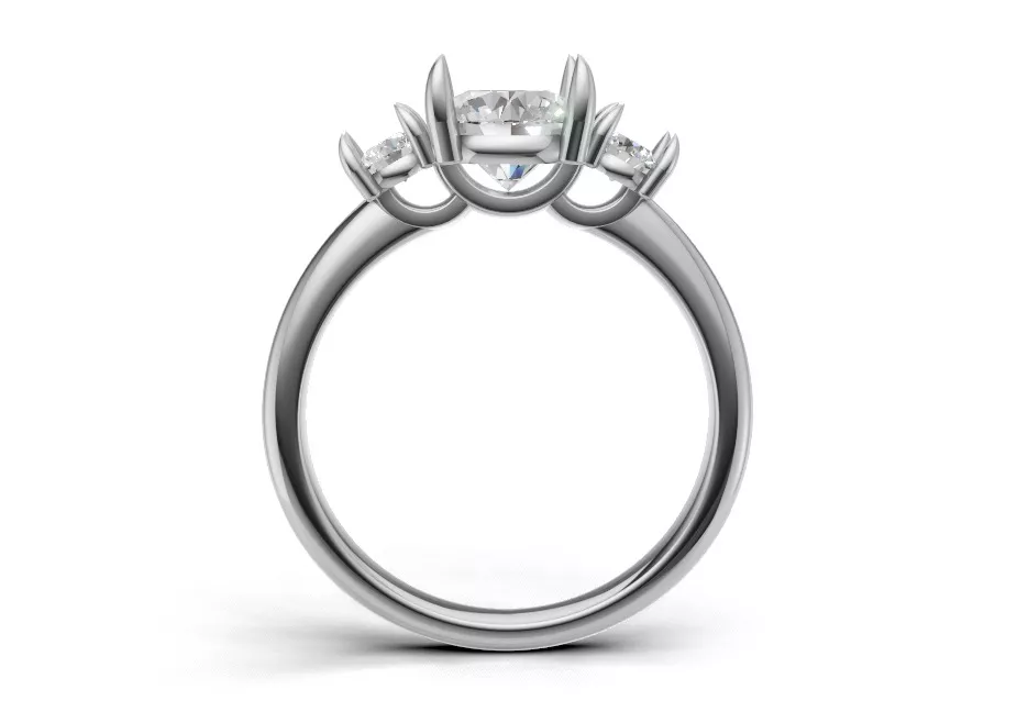 Crown Prong Ring Jewelry 3D Model 3D print model