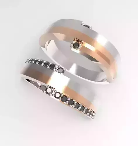 Two colors couple-Ring  