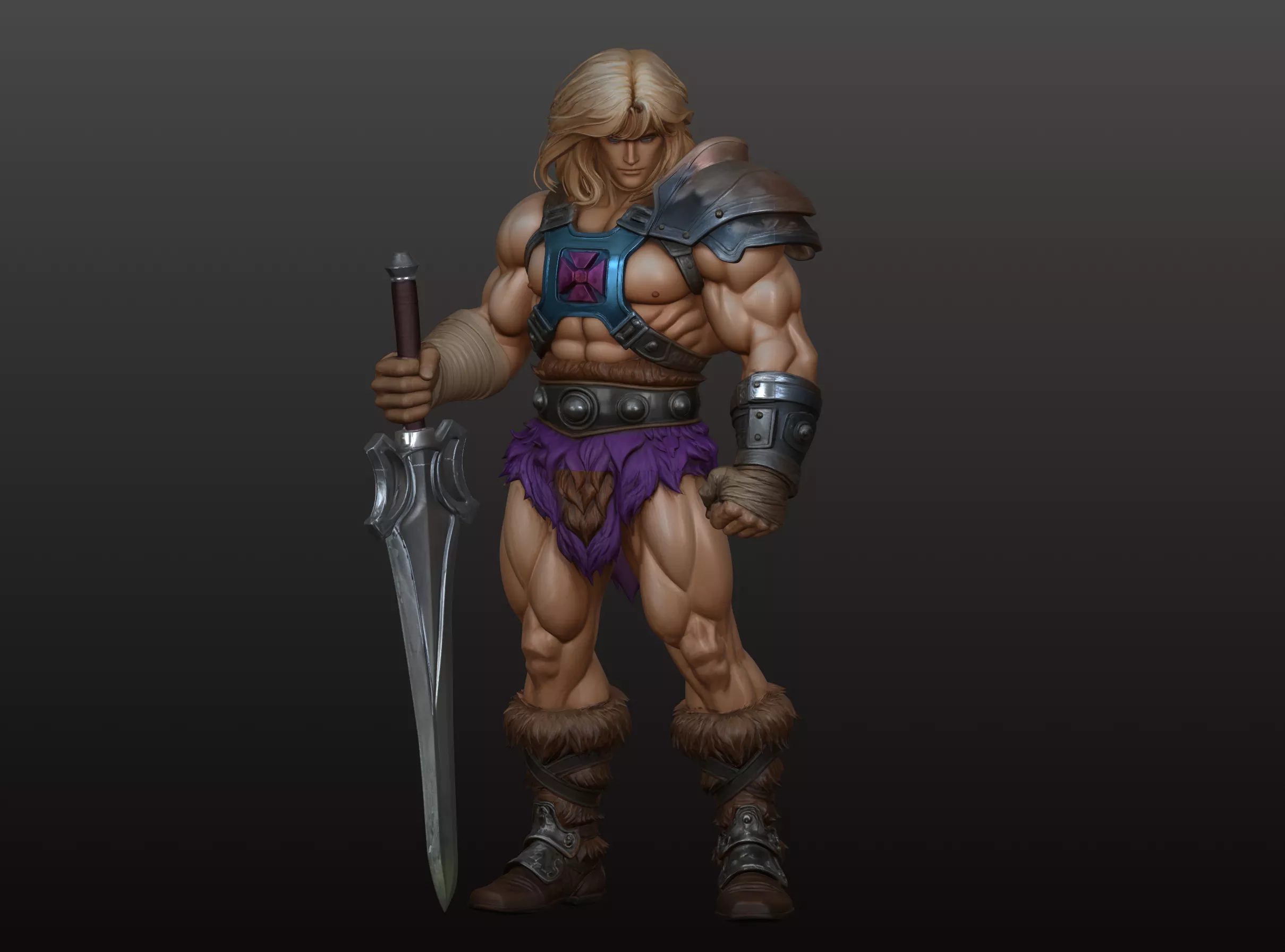 Masters of the Universe Inspired Action Figure 3D print model