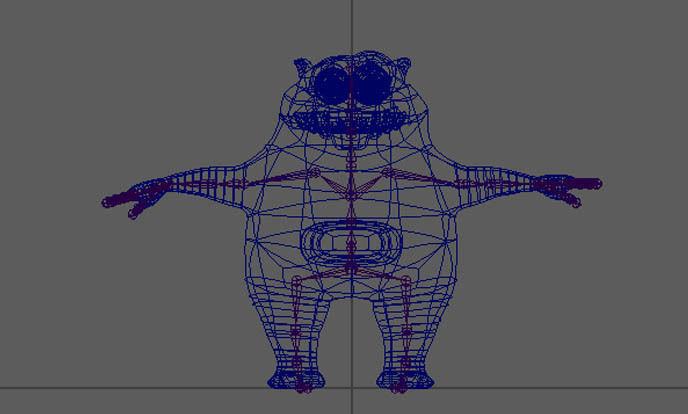 Beaver cartoon Low-poly 3D model_2