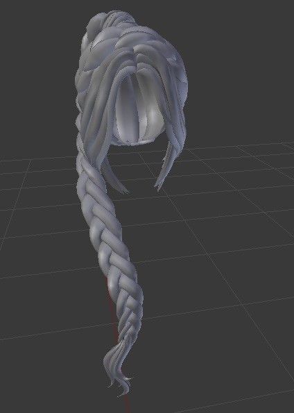 Koreen Female hair style 3d rigged 3D model  3D model_3