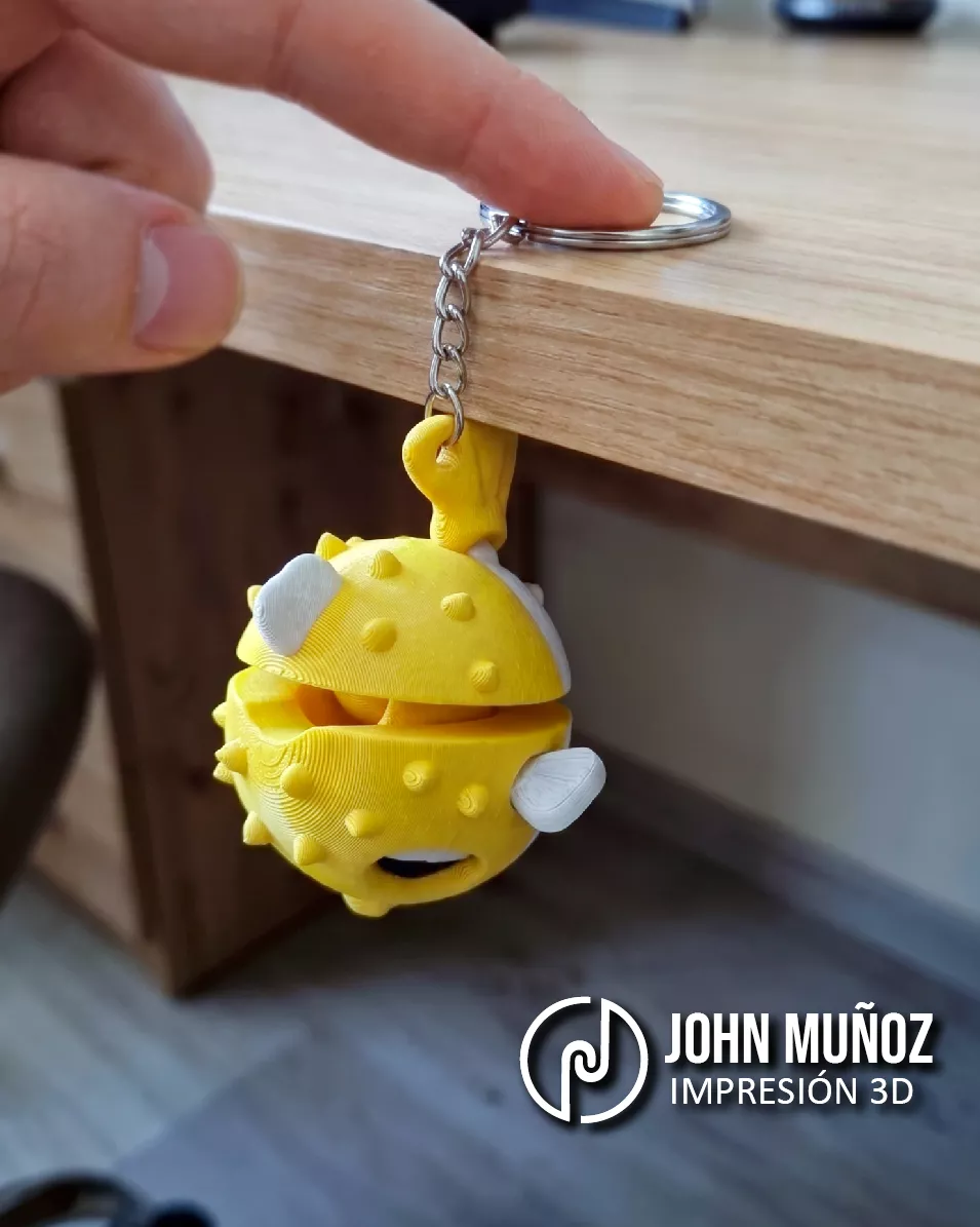 Momo pufferfish Articulated Fidget Toy 3 Models 3D print model 3D print model