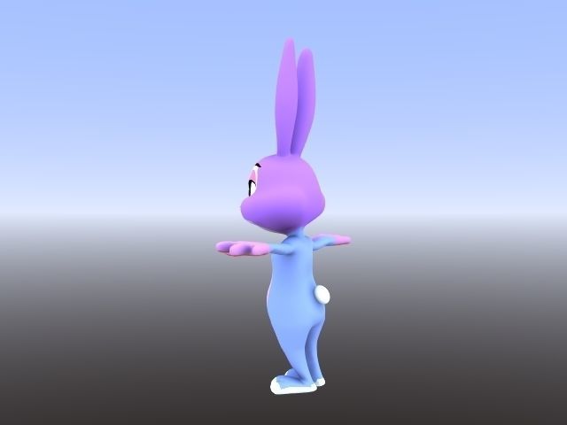 RABBIT cartoon  Low-poly 3D model_2